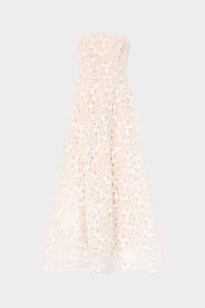 Milly Women's Petunia Lace Gown - White - Size 12 Milly Women's Petunia Lace Gown - White - Size 12