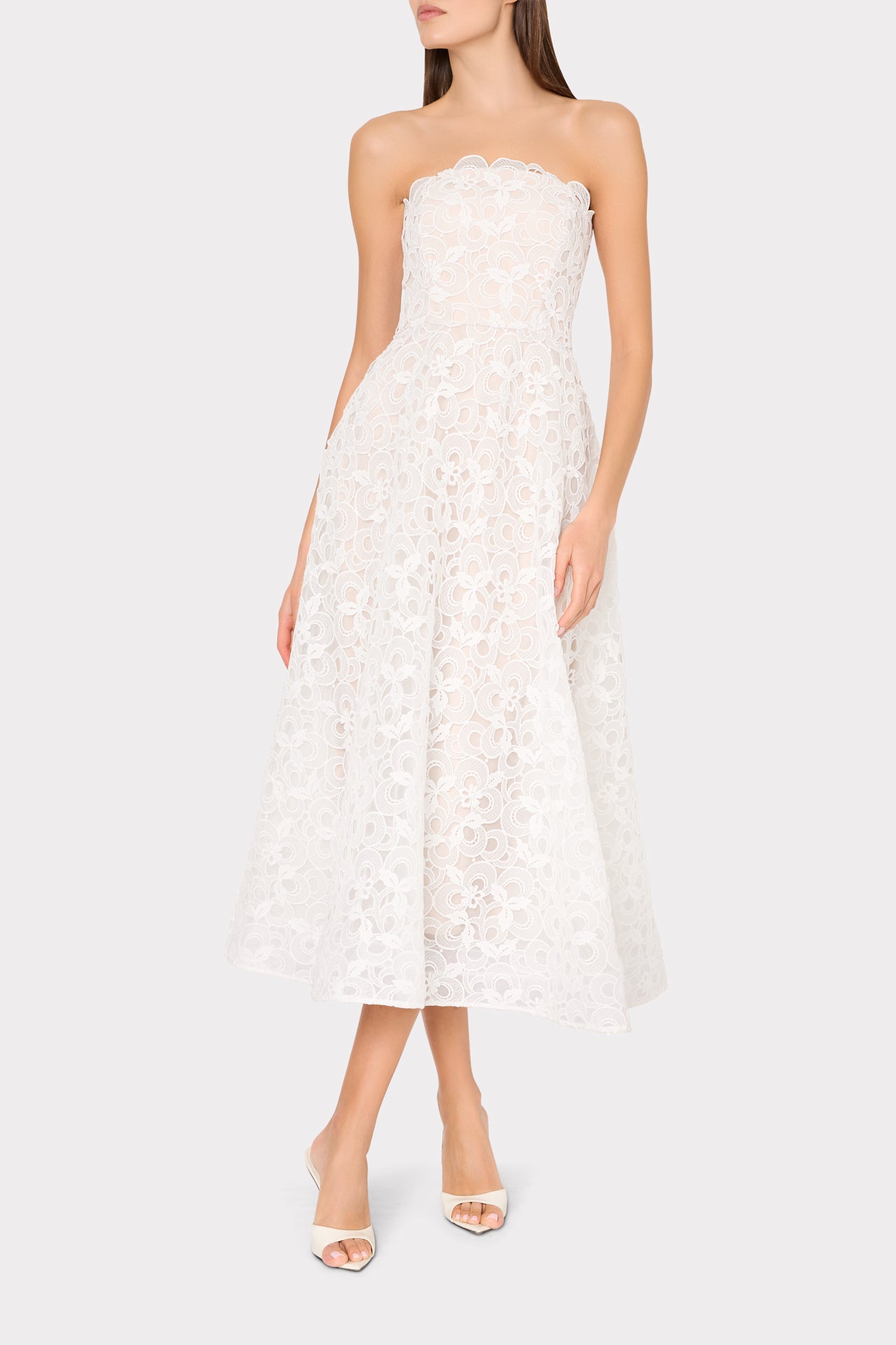 fitted lace wedding dress Midi Lace Formal Cocktail Dress and Prom Dress The Dress Outlet 1349 main image 1