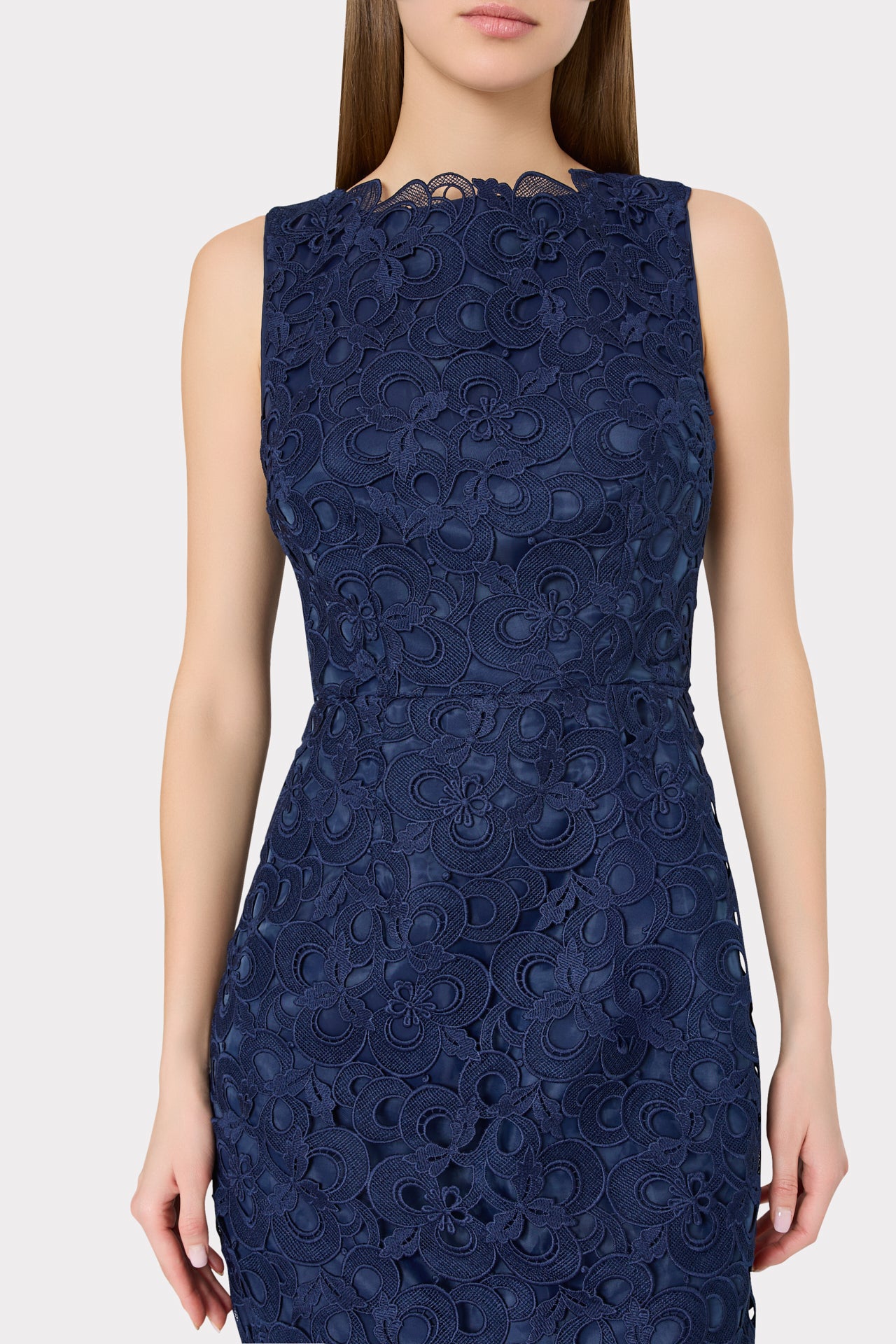Molly Lace Gown in Navy | MILLY