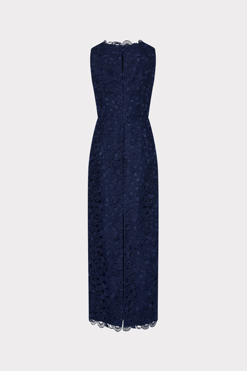Molly Lace Gown in Navy