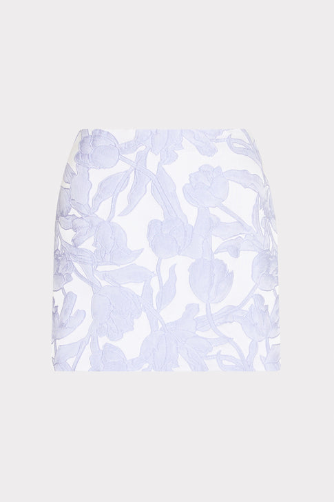 Tulip Jacquard Modern Mini Skirt Periwinkle/Multi Image 1 of 5