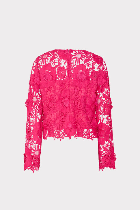 Nori 3D Lace Shirt Milly Pink Image 4 of 4