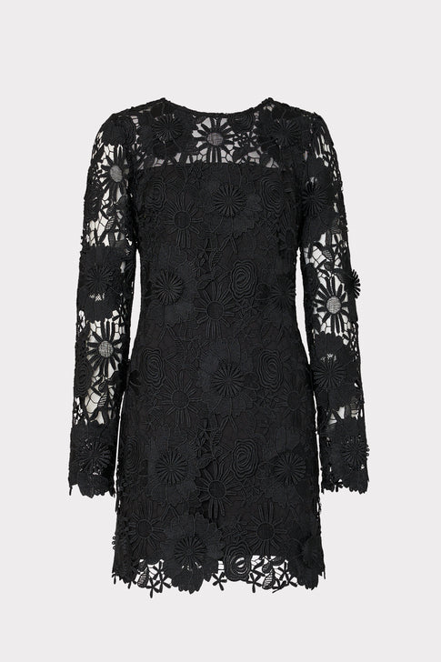 Nessa 3D Lace Dress Black Image 1 of 4
