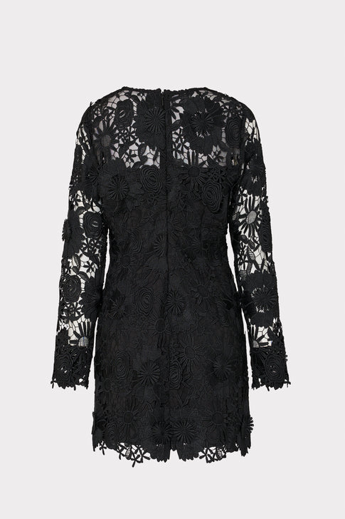 Nessa 3D Lace Dress Black Image 4 of 4