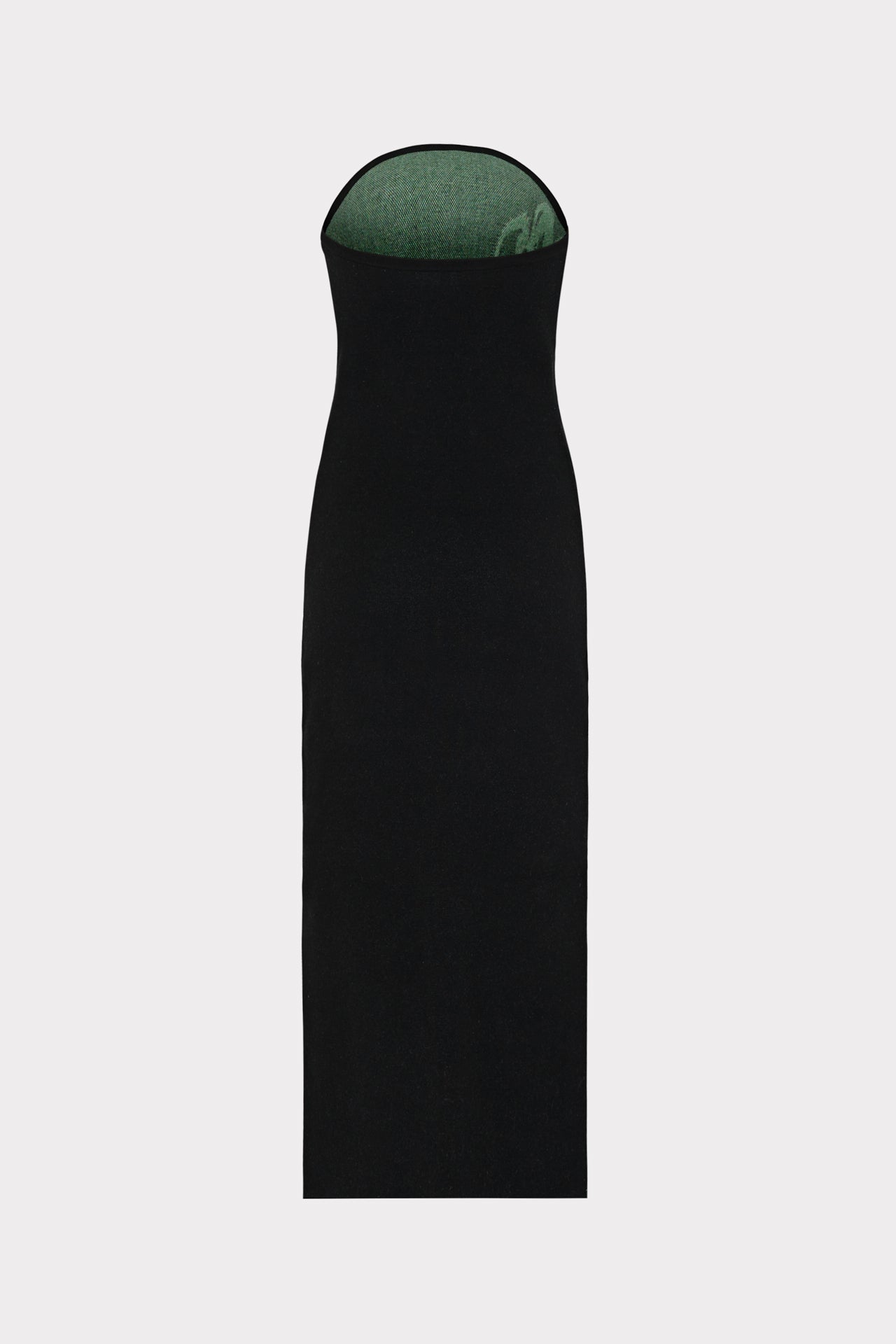 Floral Jacquard Strapless Midi Dress in Black Multi | MILLY