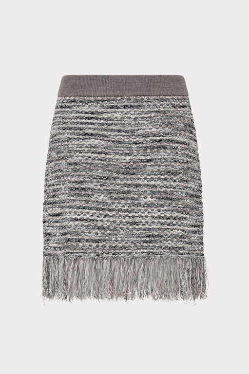 Kali Textured Knit Mini Skirt Grey Multi Image 5 of 5