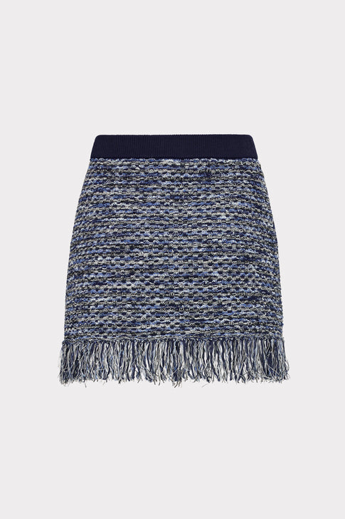 Kali Textured Knit Mini Skirt Navy Multi Image 4 of 4