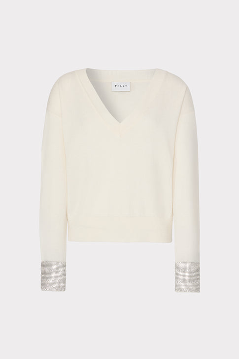 Her lip to Twinkle Knit Pullover ecru 白