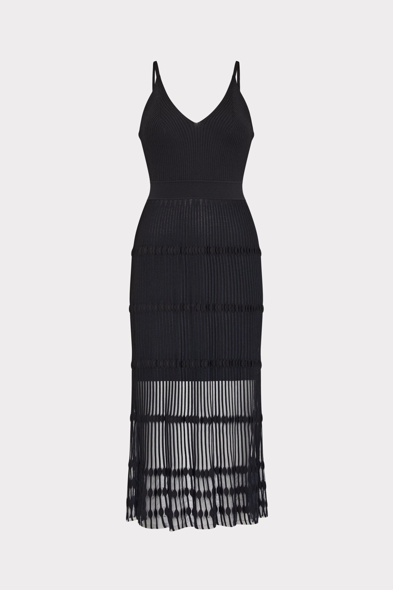 最新の激安 in Dress Cami Knit Sheer Black MILLY | ワンピース