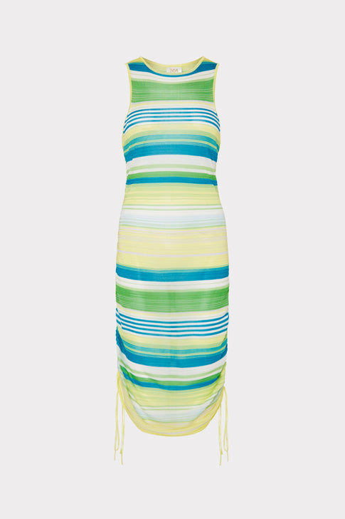 Natalie Ruched Stripe Dress