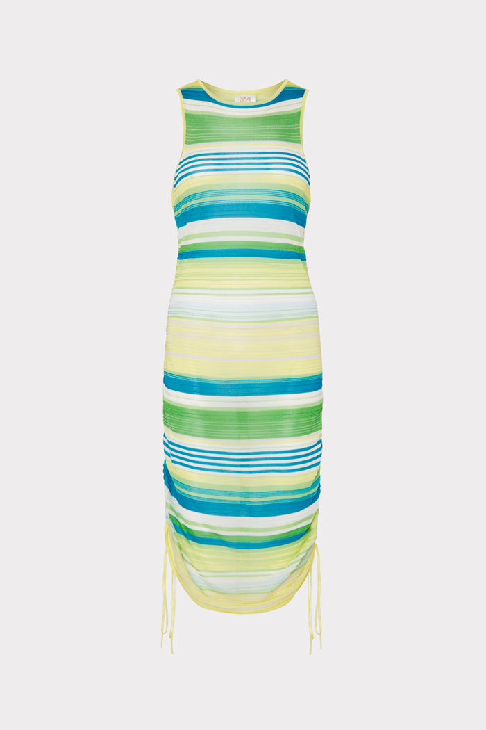 Natalie Ruched Stripe Dress