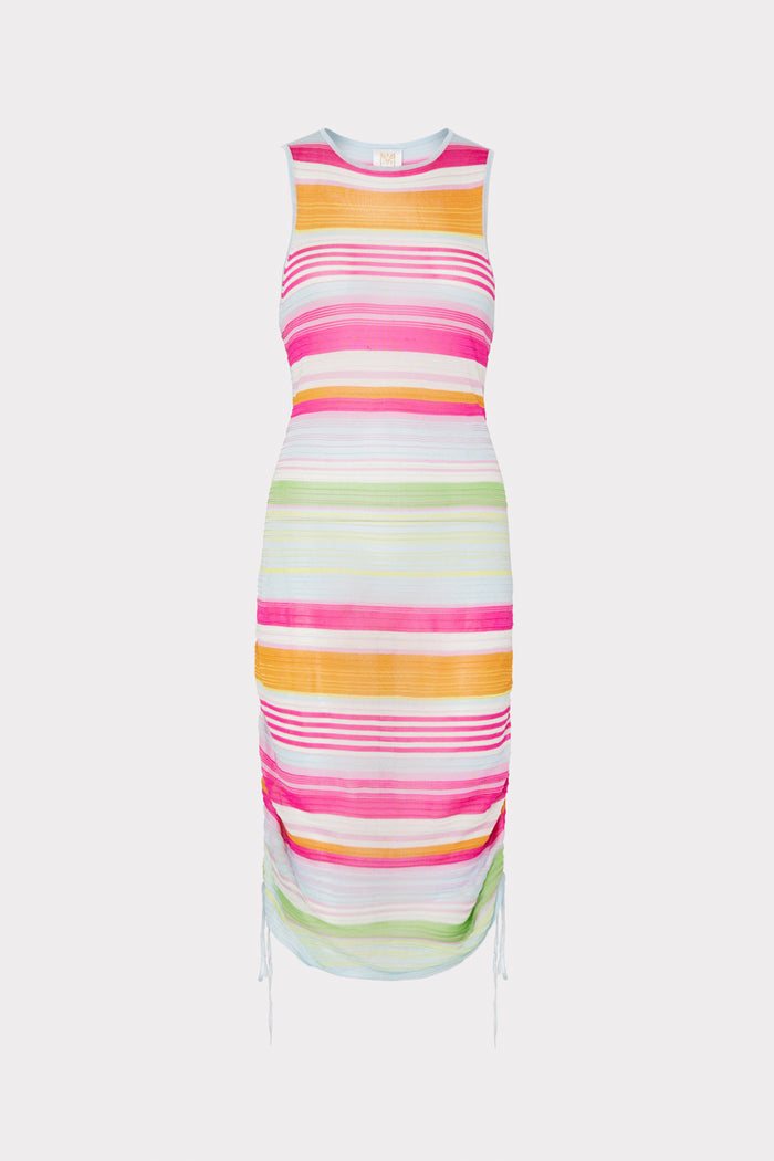 Natalie Ruched Stripe Dress