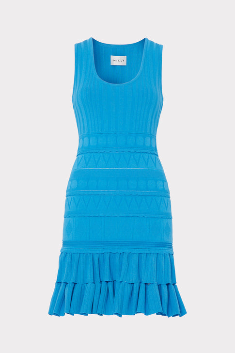 Pepper Knit Ruffle Mini Dress