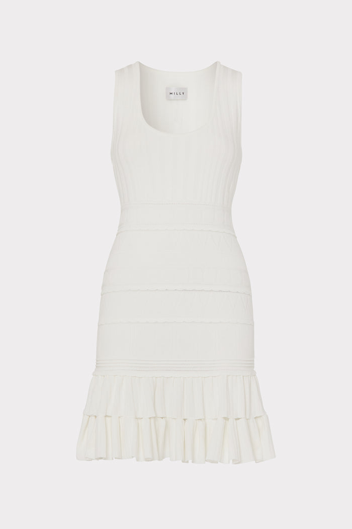 Pepper Knit Ruffle Mini Dress