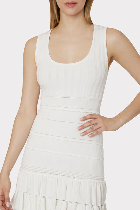 Pepper Knit Ruffle Mini Dress