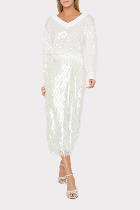 Ilaria Sequin V-Neck Sweater