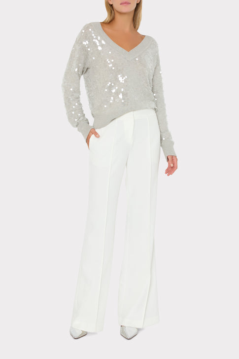 Ilaria Sequin V-Neck Sweater