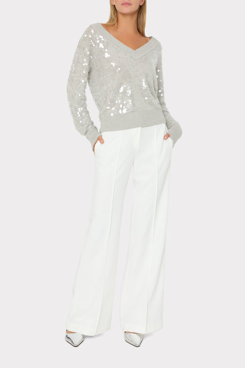 Ilaria Sequin V-Neck Sweater