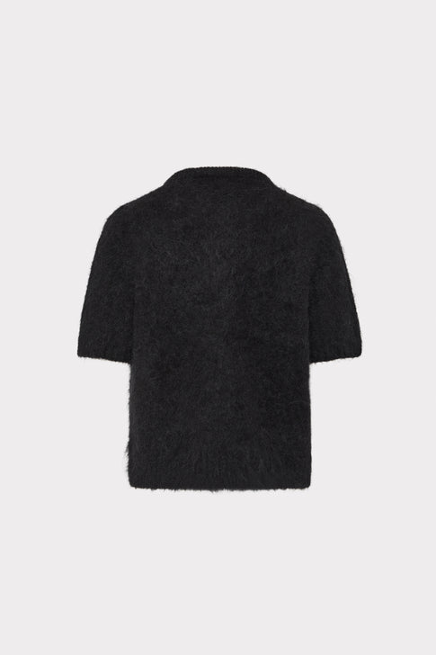 Bow Short Sleeve Sweater Black Image 4 of 4