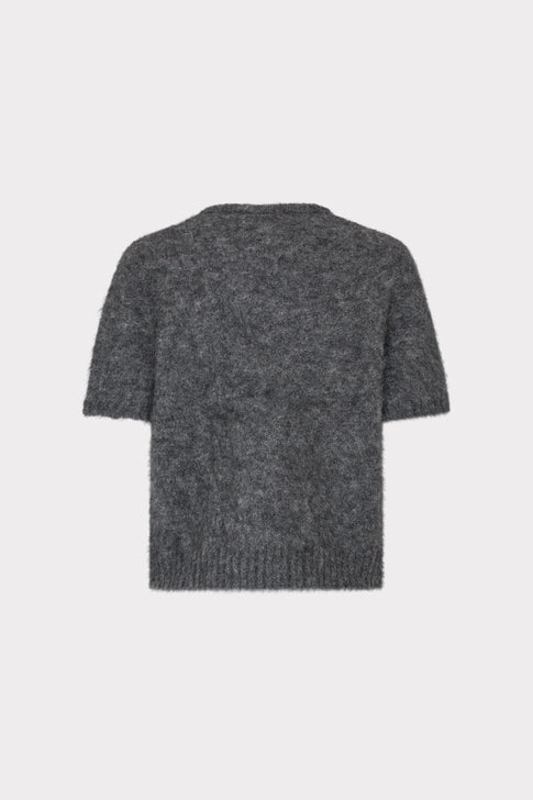 Bow Short Sleeve Sweater Smoke Image 4 of 4