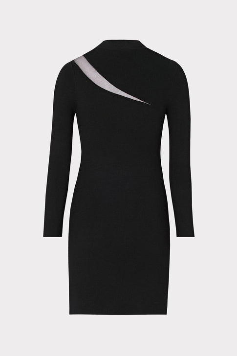 Ren Sheer Cut Out Mini Dress Black Image 4 of 4
