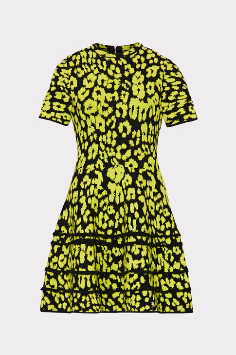Rosuara Cheetah Ruffle Mini Dress