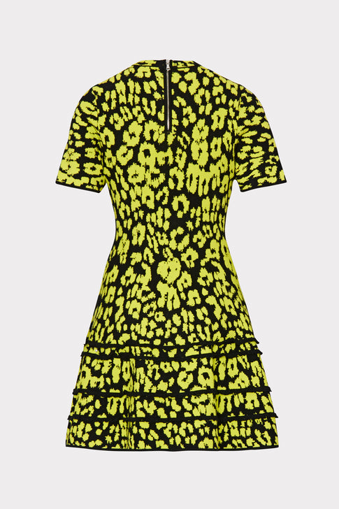 Rosuara Cheetah Ruffle Mini Dress