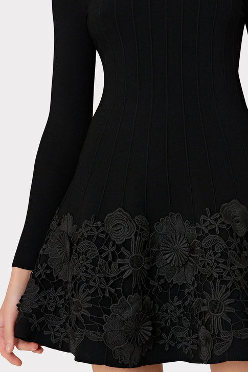 Rosaelia Lace Trim Dress Black Image 3 of 4