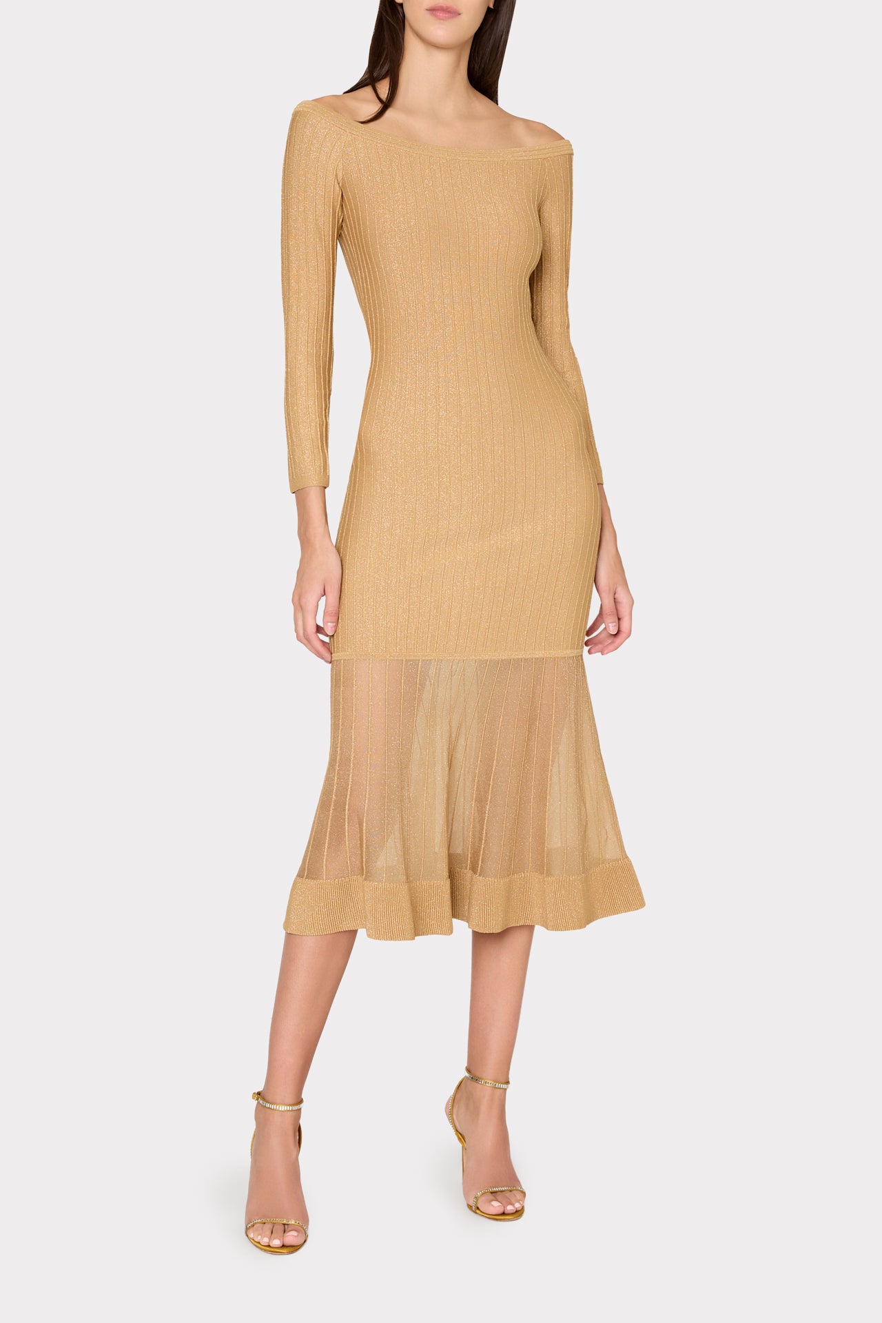 slim fit dress slacks Moya Black & Gold Bodycon Midi Dress With Corsage Detail – Club L London