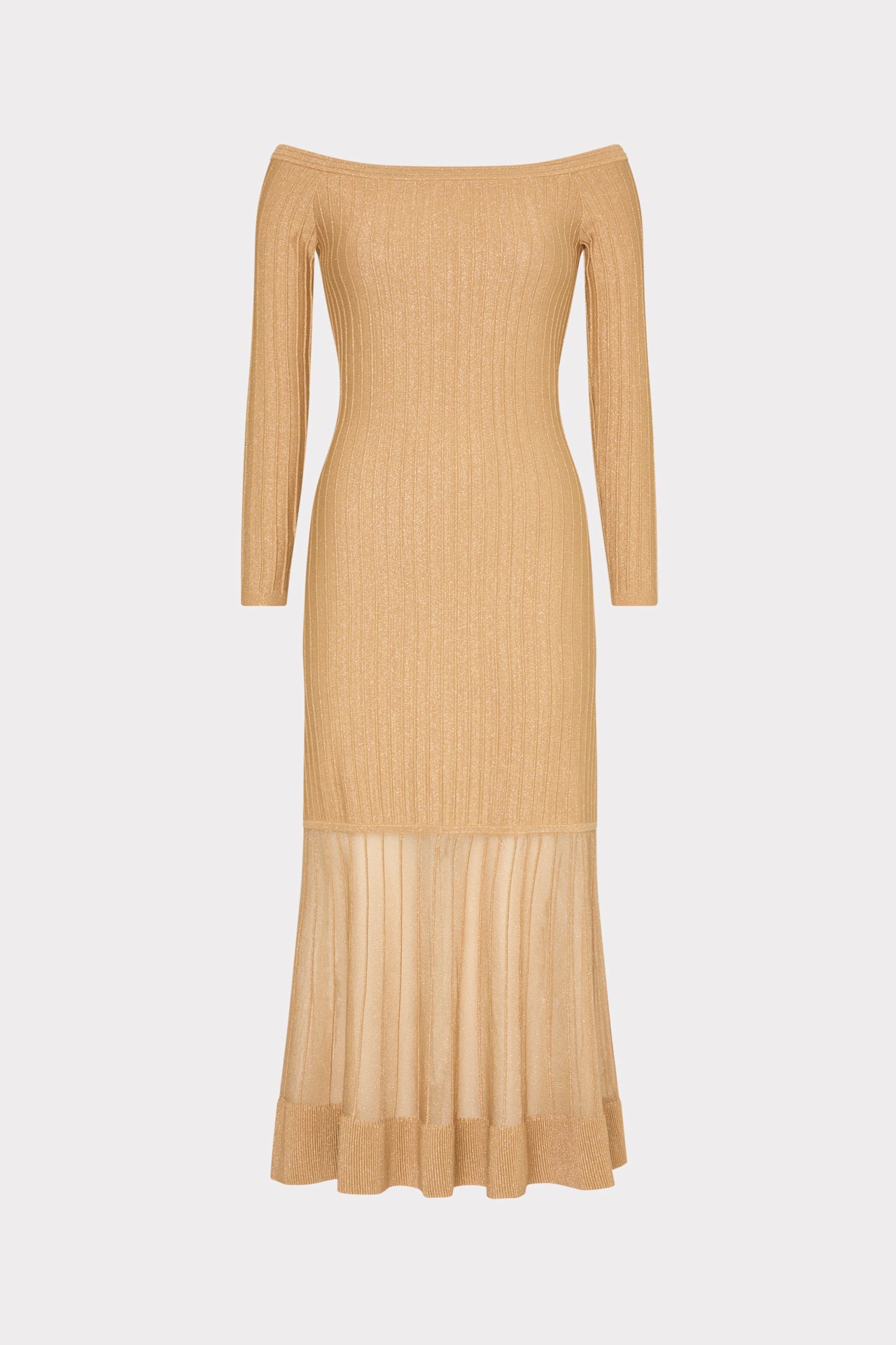 Milly Women's Rudy Knit Midi-Dress - Gold - Size Medium Milly Women's Rudy Knit Midi-Dress - Gold - Size Medium