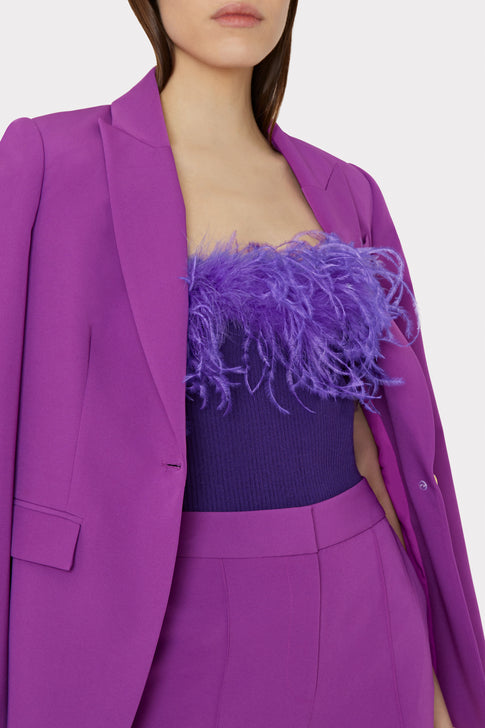 Strapless Feather Knit Top