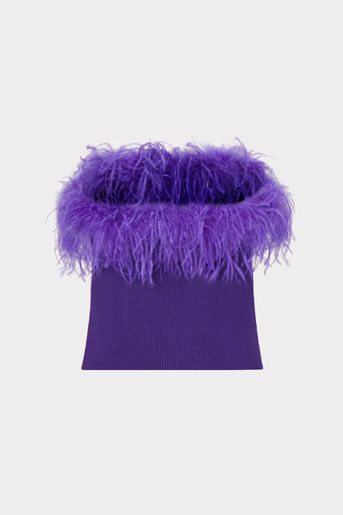 Strapless Feather Knit Top