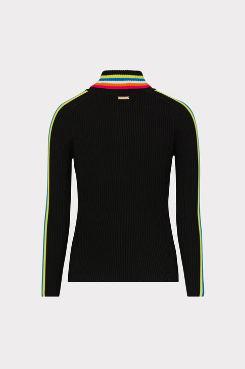 Multi Color Racer Stripe Turtleneck