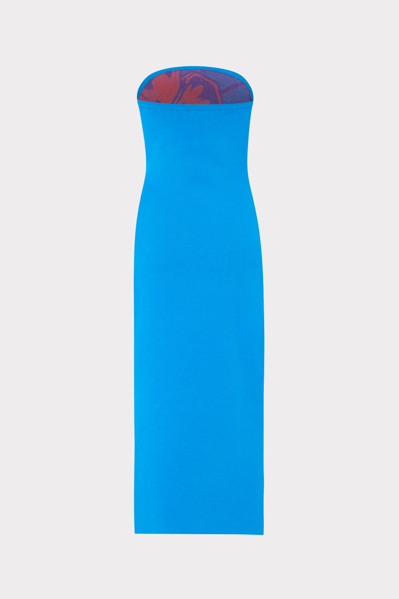 Seraphina Strapless Floral Midi Dress in Blue Multi | MILLY