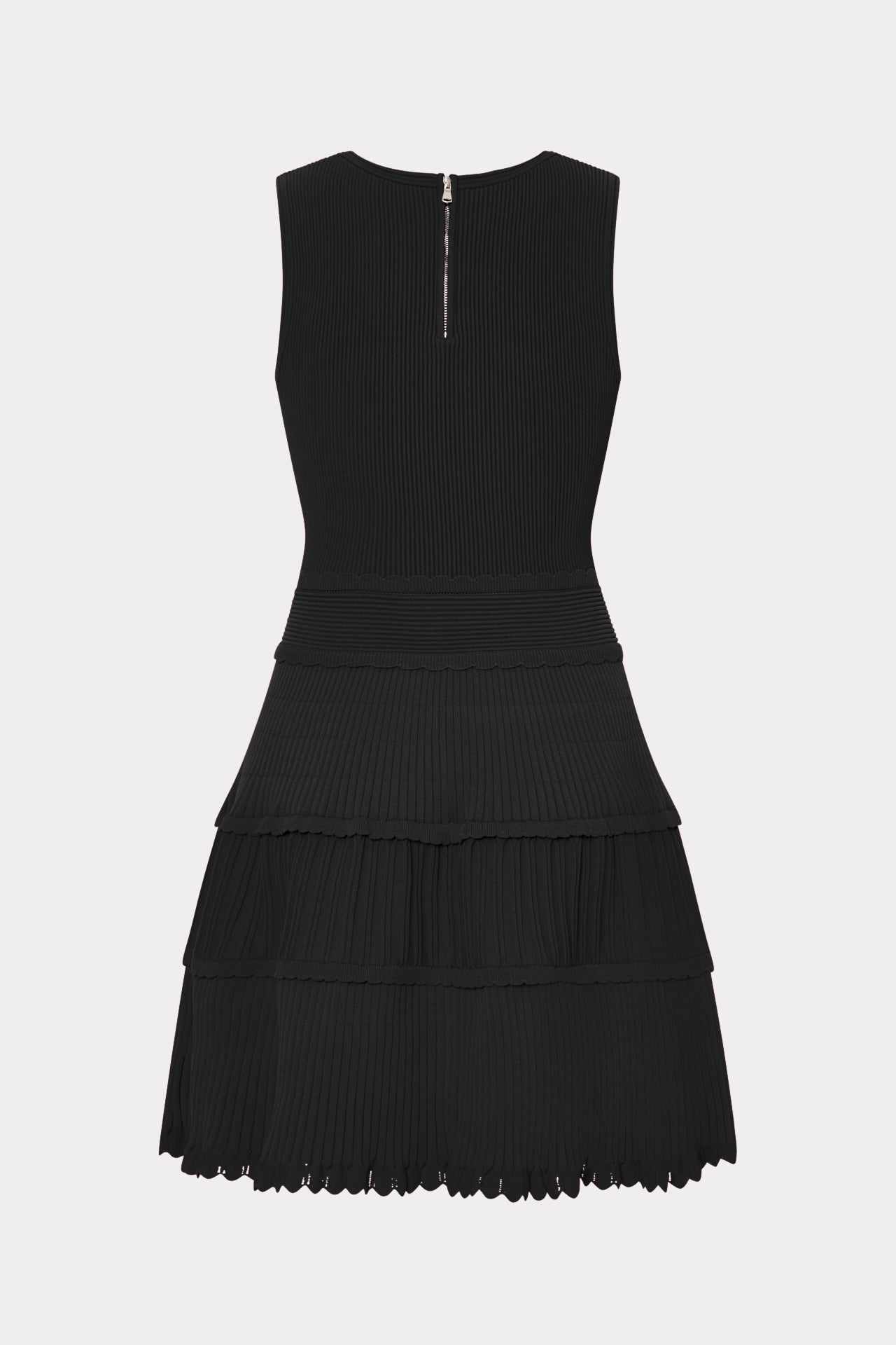 Suri Scallop Mini Dress in Black | MILLY Suri Scallop Mini Dress in Black | MILLY