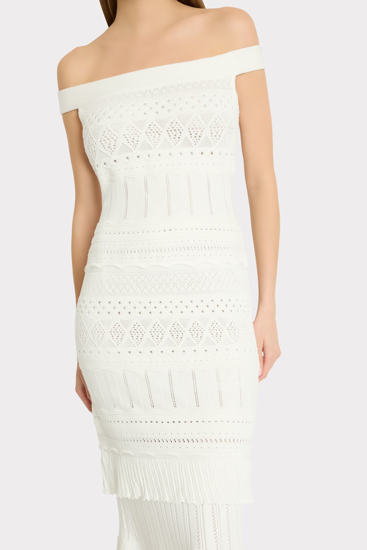 Milly Women's Maven Ruffle Eyelet Midi-Dress - Ecru - Size XL Milly Women's Maven Ruffle Eyelet Midi-Dress - Ecru - Size XL