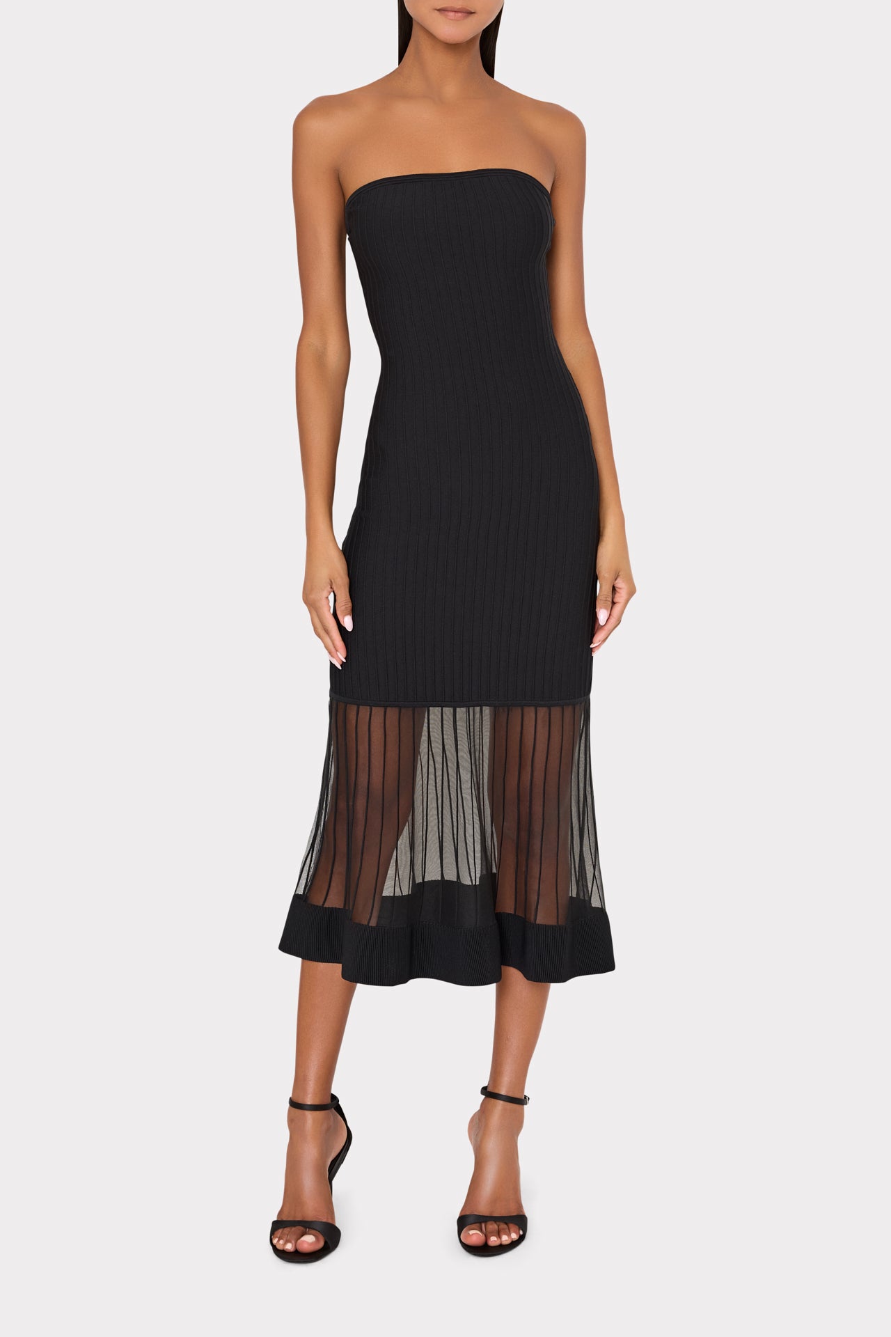 Dani Strapless Midi Dress - Black Dani Strapless Midi Dress - Black