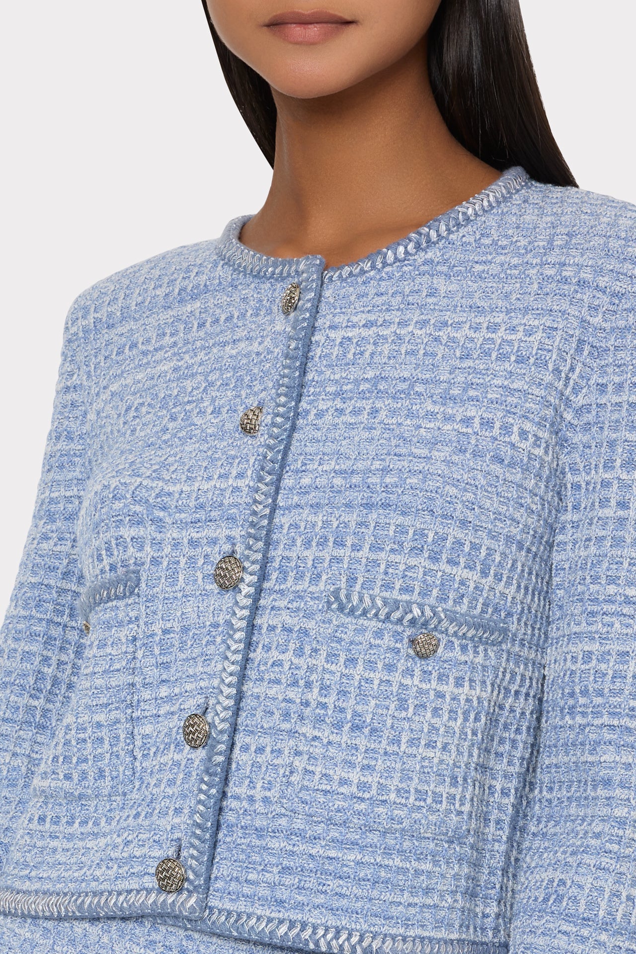 カーディガン Milly Milly Beaded Textured Cardigan Jacket in Black