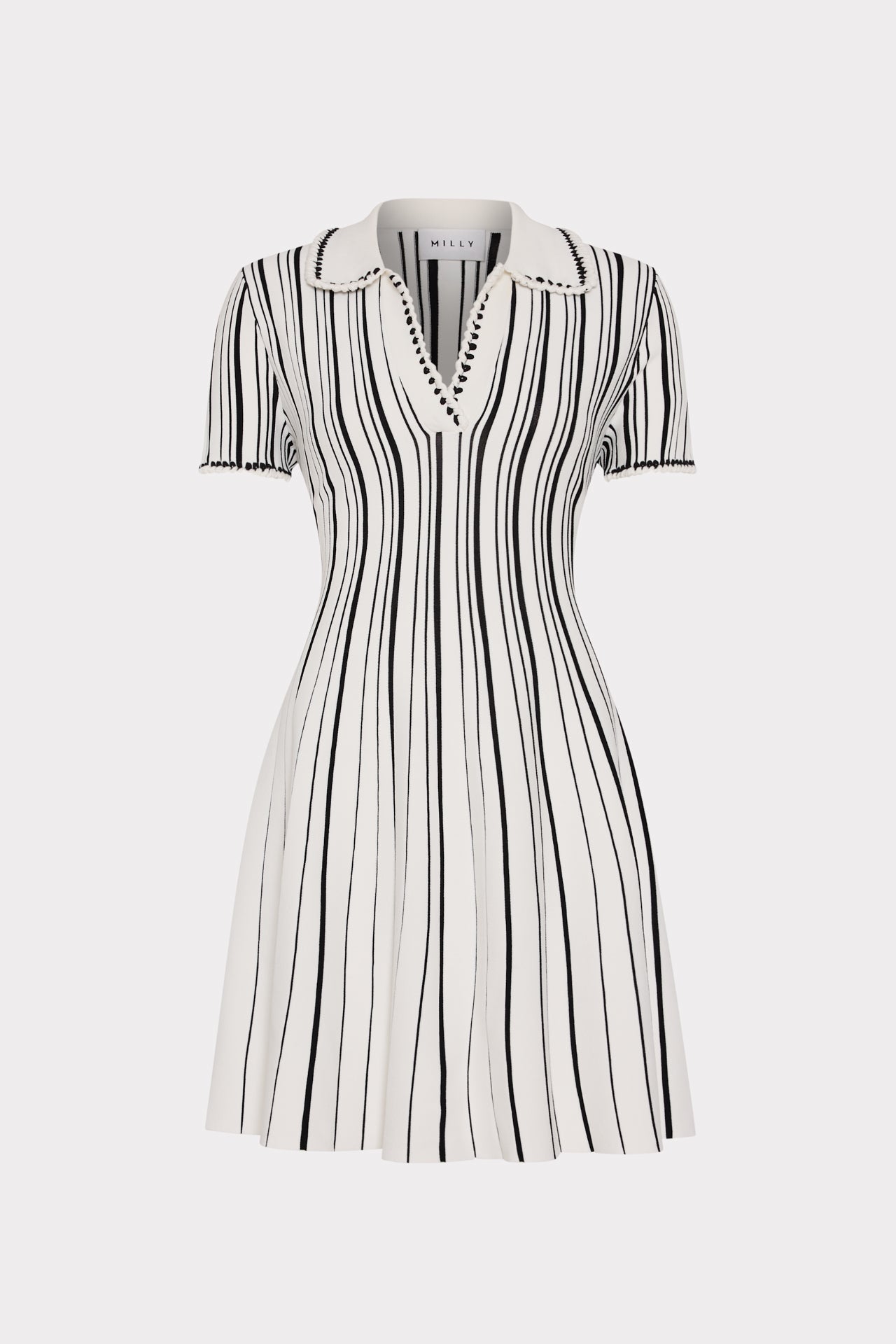 Kenna Knit Mini Dress in Black/White