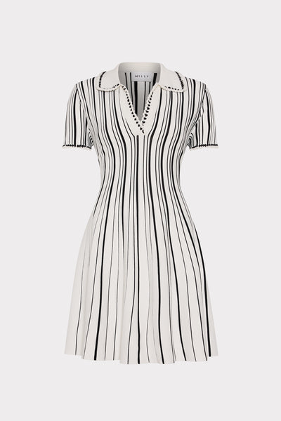 Kenna Knit Mini Dress in Black/White | MILLY Kenna Knit Mini Dress in Black/White | MILLY