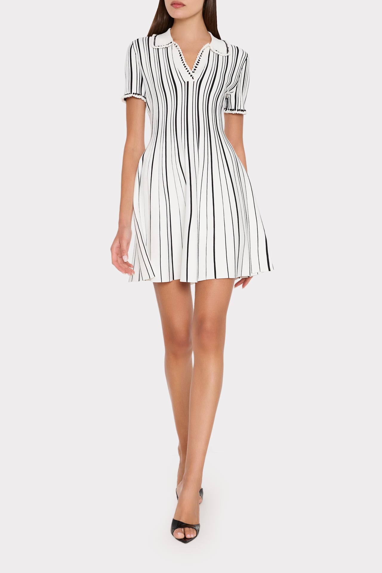 Kenna Knit Mini Dress in Black/White | MILLY Kenna Knit Mini Dress in Black/White | MILLY