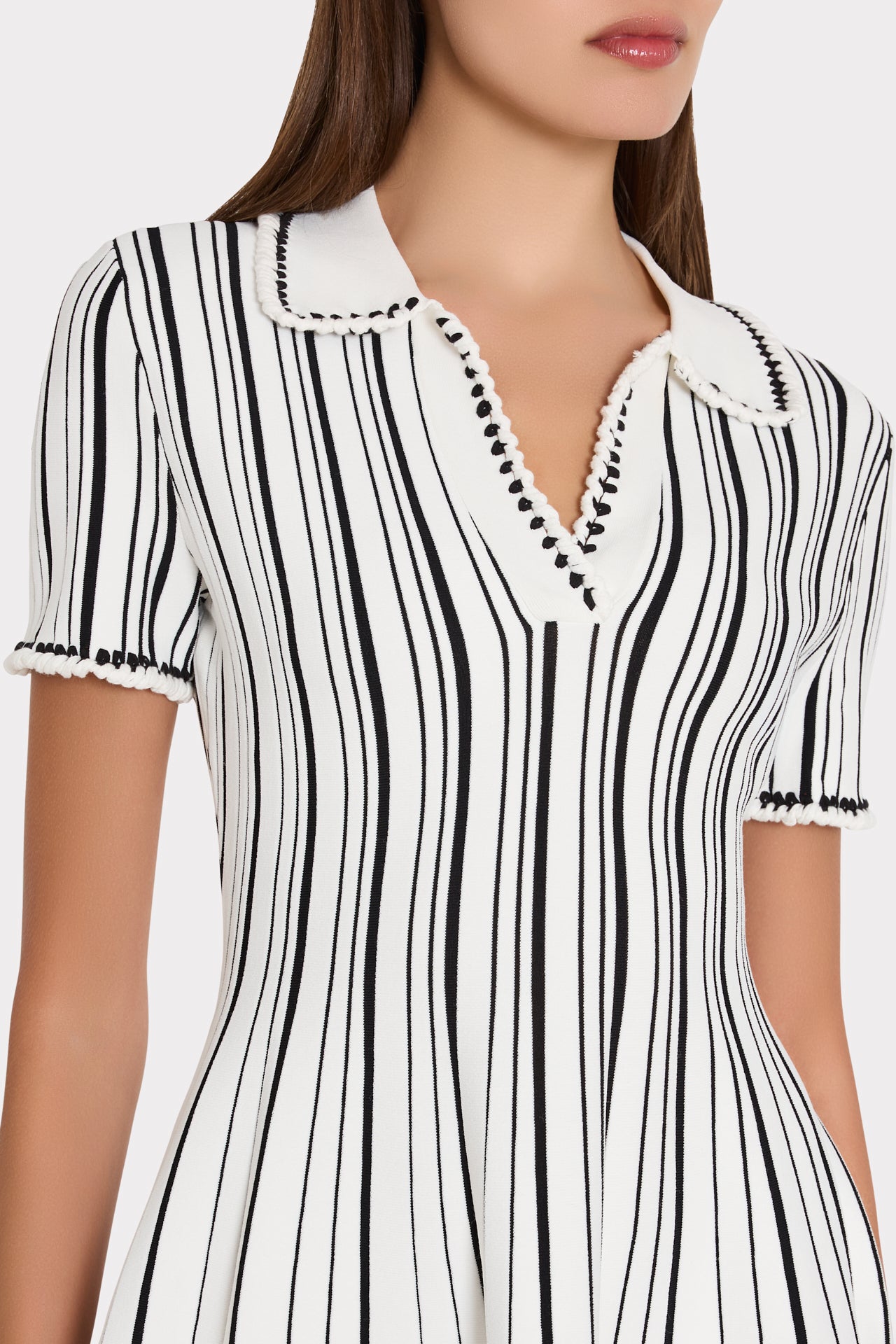 black white striped mini dress Acacia Mini Dress