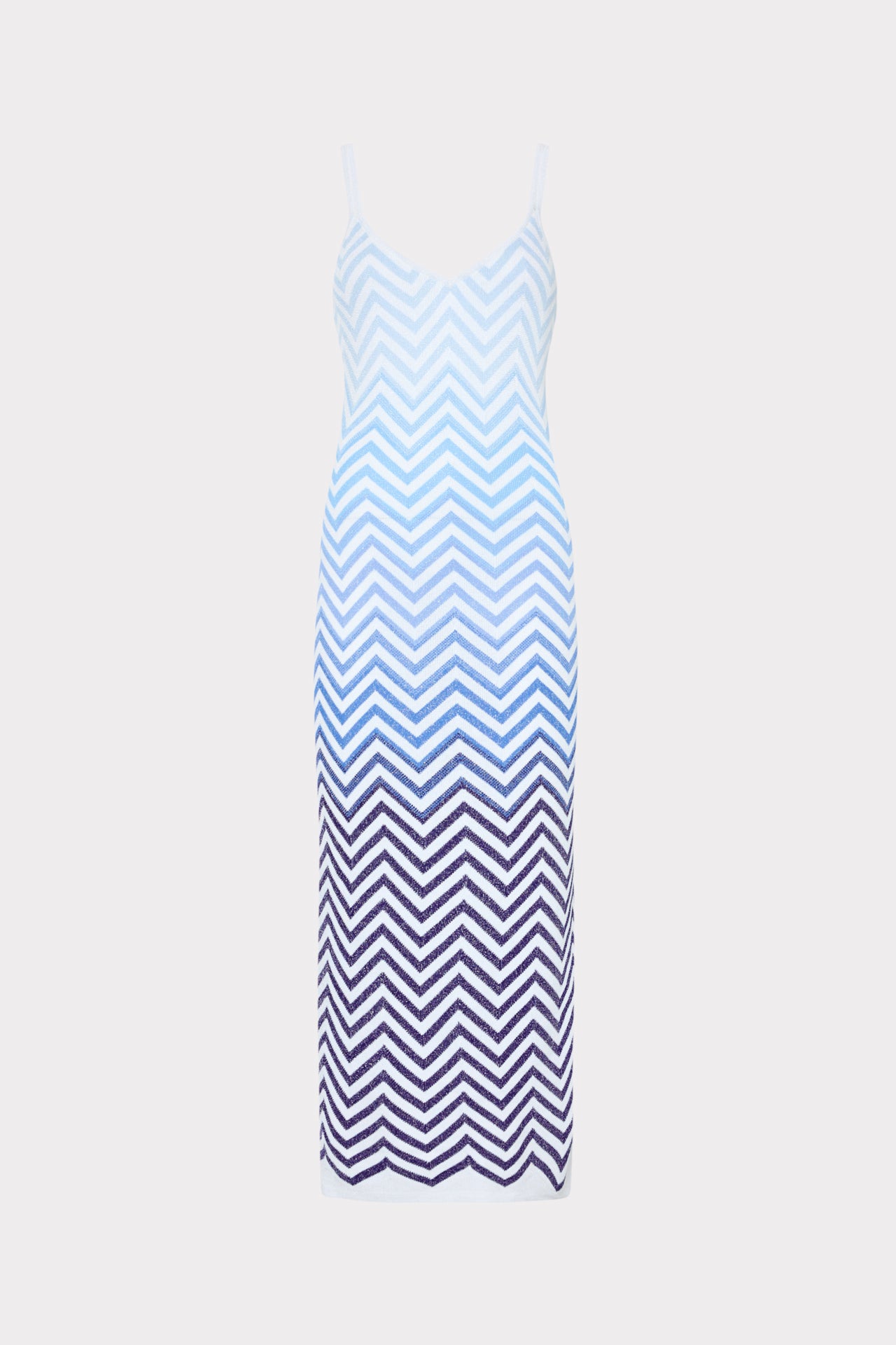 blue knit midi dress Mailys Blue ruffled-trim crochet-knit midi dress, S / Blue main image 1