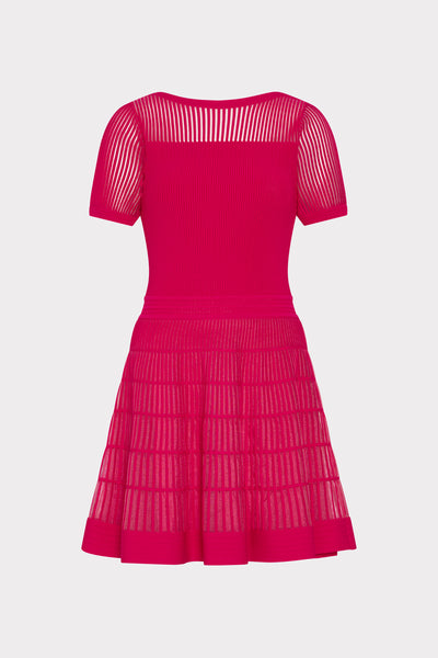 Danica Knit Mini Dress in Pink | MILLY