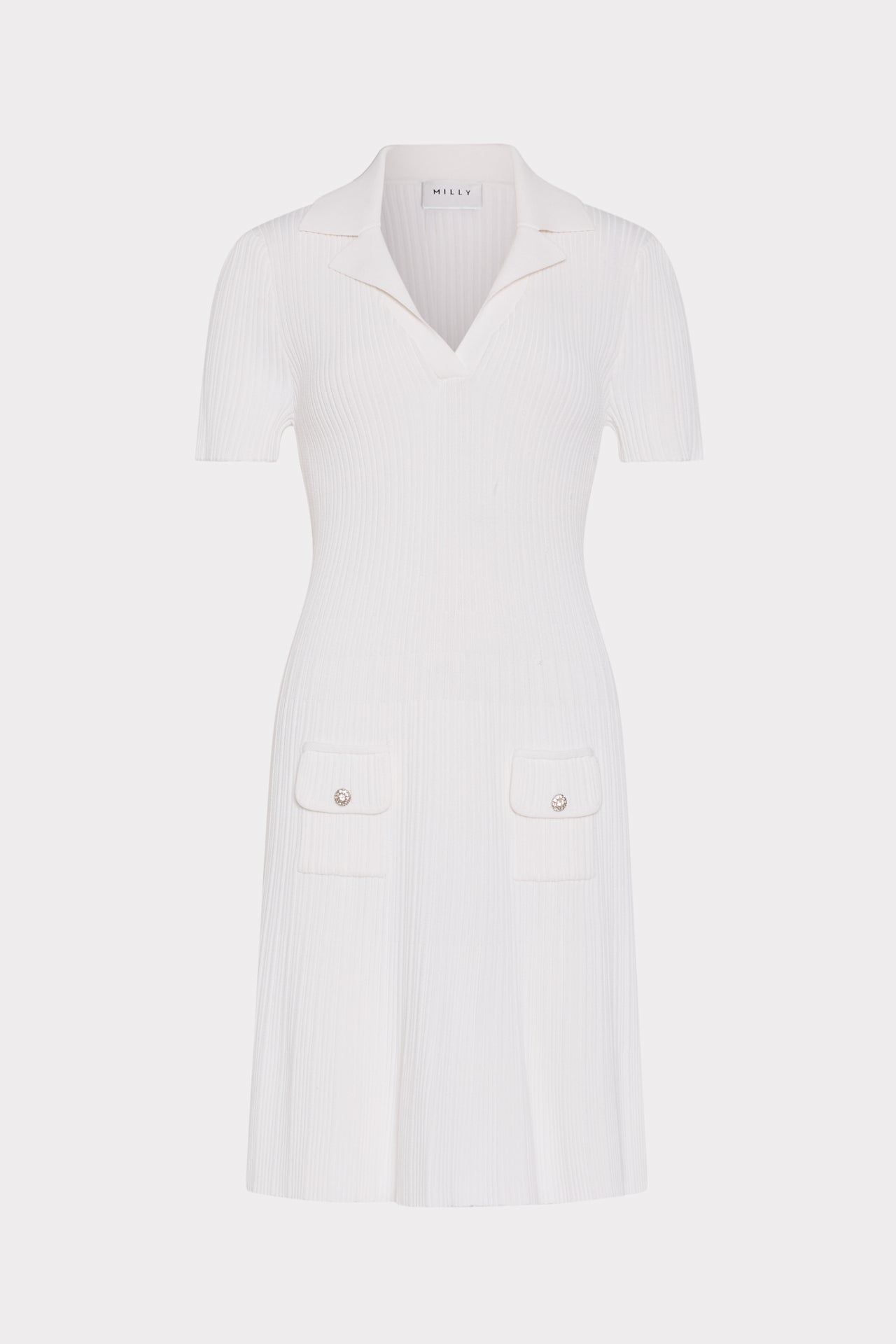 Romy Knit Mini Dress White / S