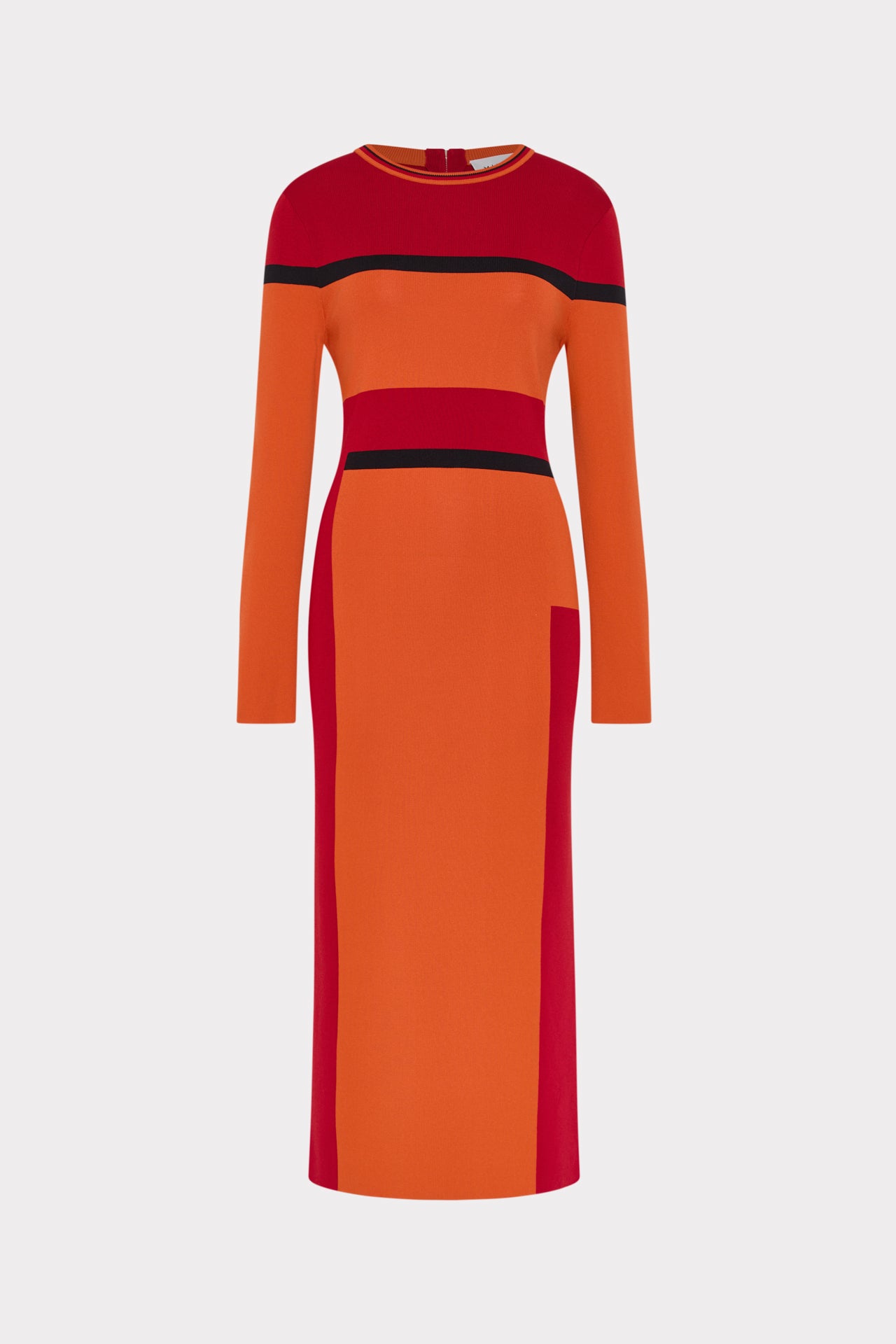 Shohona Long Sleeve Midi Dress Orange Multi / M