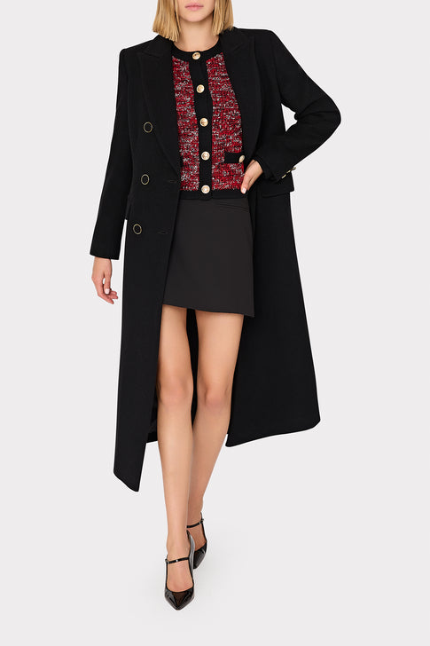 Double Breasted Wool Coat Black Image 3 of 5
