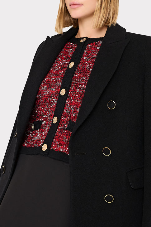Double Breasted Wool Coat Black Image 4 of 5