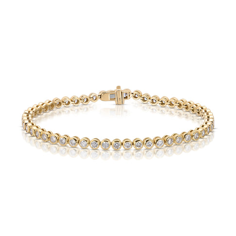 14k Yellow Gold Diamond Love Set Match Bracelet - Studio View | MILLY