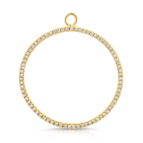 14K Yellow Gold Pavé Circle Ear Jacket - Product Detail | MILLY